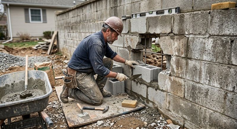 Block Wall Repair in Columbia, IL