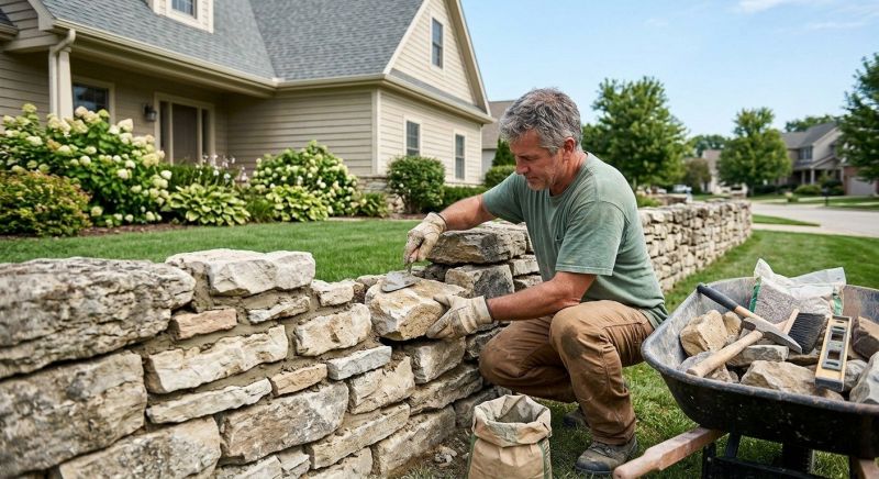 Brick Fence Repair in Belleville, IL