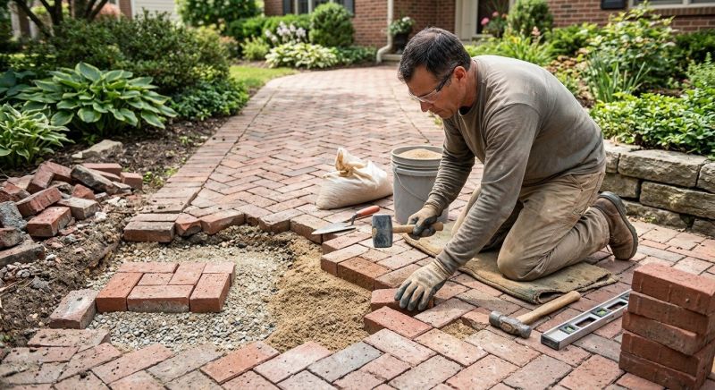 Brick Hardscape Repair in Belleville, IL