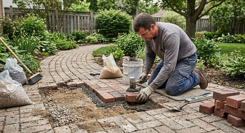 Brick Pathway Repair in Belleville, IL
