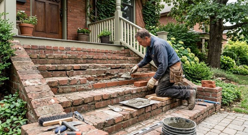 Brick Stairs Repair in Lebanon, IL