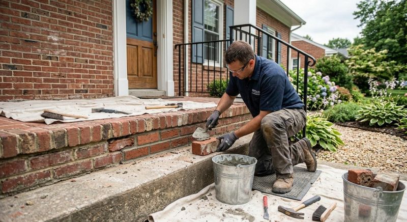 Brick Stairs Repair in Marine, IL