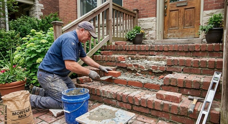 Brick Steps Repair in Belleville, IL