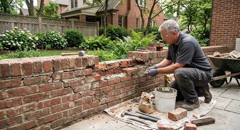Brick Wall Repair in Edwardsville, IL