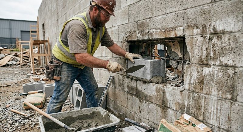 Cinder Block Wall Repair in East Saint Louis, IL
