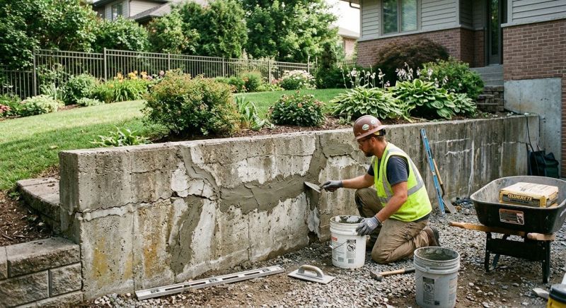 Retaining Wall Repair in Marine, IL