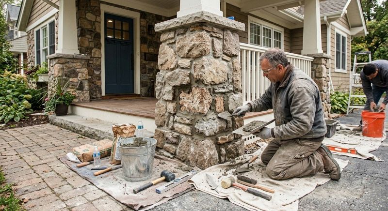 Stone Column Repair in Belleville, IL